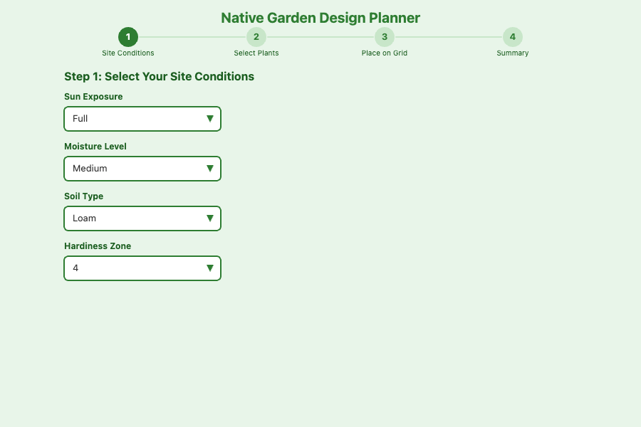 Native Garden Design Planner